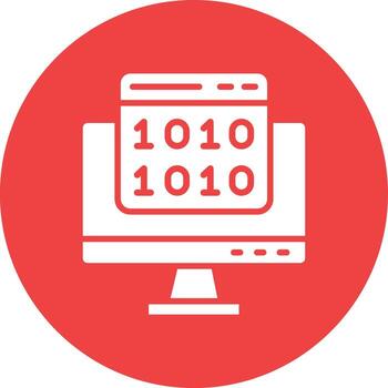 Ilustración de diseño de icono de vector de código binario