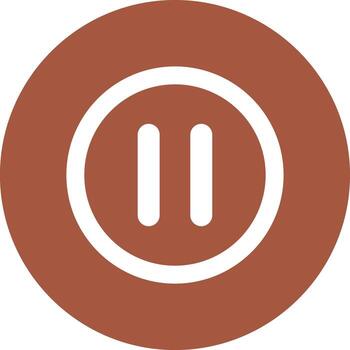 ilustración de diseño de icono de vector de botón de pausa