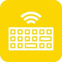 Wireless Keyboard Vector Icon Design Illustration