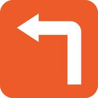 Turn left Vector Icon Design Illustration
