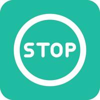 Stop Vector Icon Design Illustration