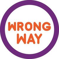 Wrong way Vector Icon Design Illustration