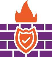 Firewall Vector Icon Design Illustration