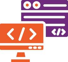 Backend Vector Icon Design Illustration