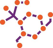 ilustración de diseño de icono de vector de molécula