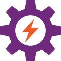 Electric gear Vector Icon Design Illustration