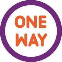 One way Vector Icon Design Illustration