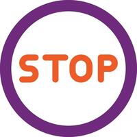 Stop Vector Icon Design Illustration