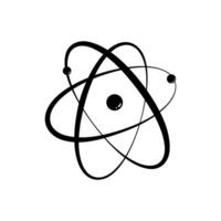 nuclear atom orbit cartoon vector illustration