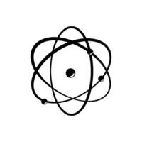 chemistry atom orbit cartoon vector illustration