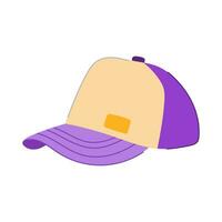 Ilustración de vector de dibujos animados de gorra de béisbol deportiva