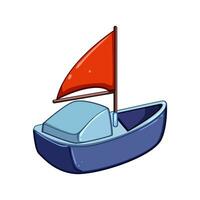 Embarcacion barco juguete dibujos animados vector ilustración