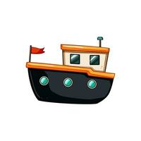 vessel boat toy cartoon vector illustration