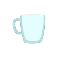 espresso coffee glass cartoon vector illustration