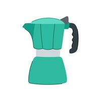 espresso moka pot coffee cartoon vector illustration