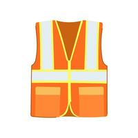 jacket safety vest cartoon vector illustration