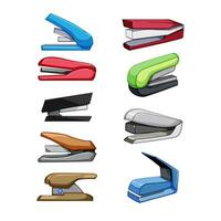 stapler set cartoon vector illustration