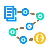 payroll processing color icon vector illustration