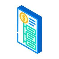 financial planning isometric icon vector illustration