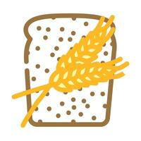 bread barley ear color icon vector illustration