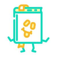 smart book character color icon vector illustration