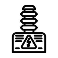 escondido electricidad línea icono vector ilustración