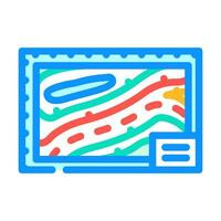 geologic mapping mining color icon vector illustration