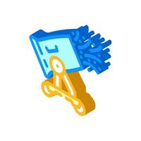 dust control mining isometric icon vector illustration