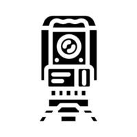 surveying tools mining glyph icon vector illustration