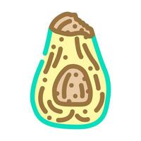 avocados rotten food color icon vector illustration