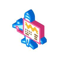 wiring check aircraft isometric icon vector illustration