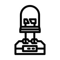 diode testing electronics line icon vector illustration