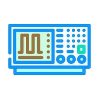 oscilloscope analysis electronics color icon vector illustration