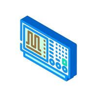 oscilloscope analysis electronics isometric icon vector illustration