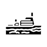 ice breaking ships glyph icon vector illustration