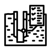 water well testing hydrogeologist line icon vector illustration