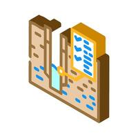 water well testing hydrogeologist isometric icon vector illustration