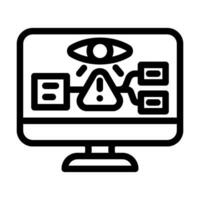 monitoring risk line icon vector illustration