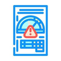 assessment report risk color icon vector illustration