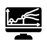 modeling risk glyph icon vector illustration