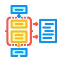 assessment framework risk color icon vector illustration