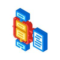 assessment framework risk isometric icon vector illustration