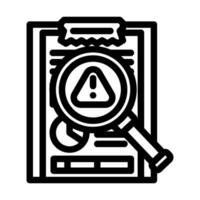 identification risk line icon vector illustration