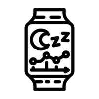 smart sleep tracker home line icon vector illustration