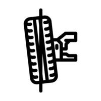 wheel alignment car mechanic line icon vector illustration