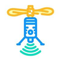 telecommunication drone color icon vector illustration