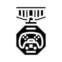 awards game development glyph icon vector illustration