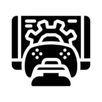 optimization game development glyph icon vector illustration