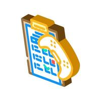 testing game development isometric icon vector illustration