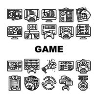 game development software icons set vector